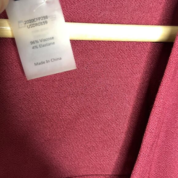UNIVERSAL STANDARD Rivers Wrap Dress Maroon Currant Red Sz 22/24 {H11} - Picture 7 of 7
